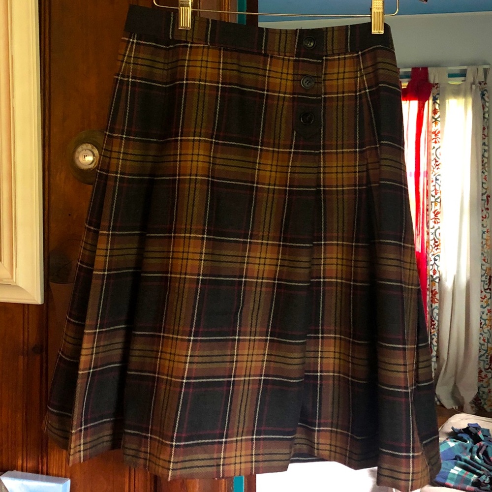 J. Crew wool plaid skirt